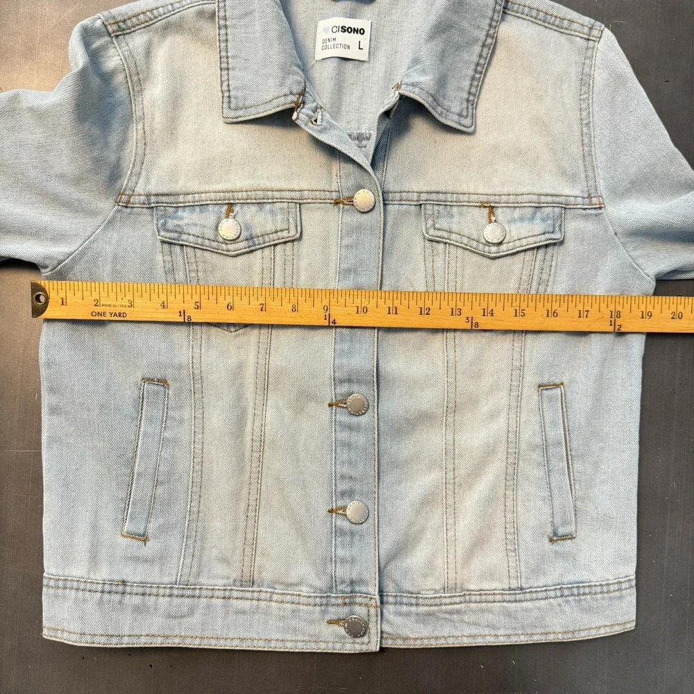 Ci Sono Denim Collection Jean Jacket Light Blue - Stretch Large‎